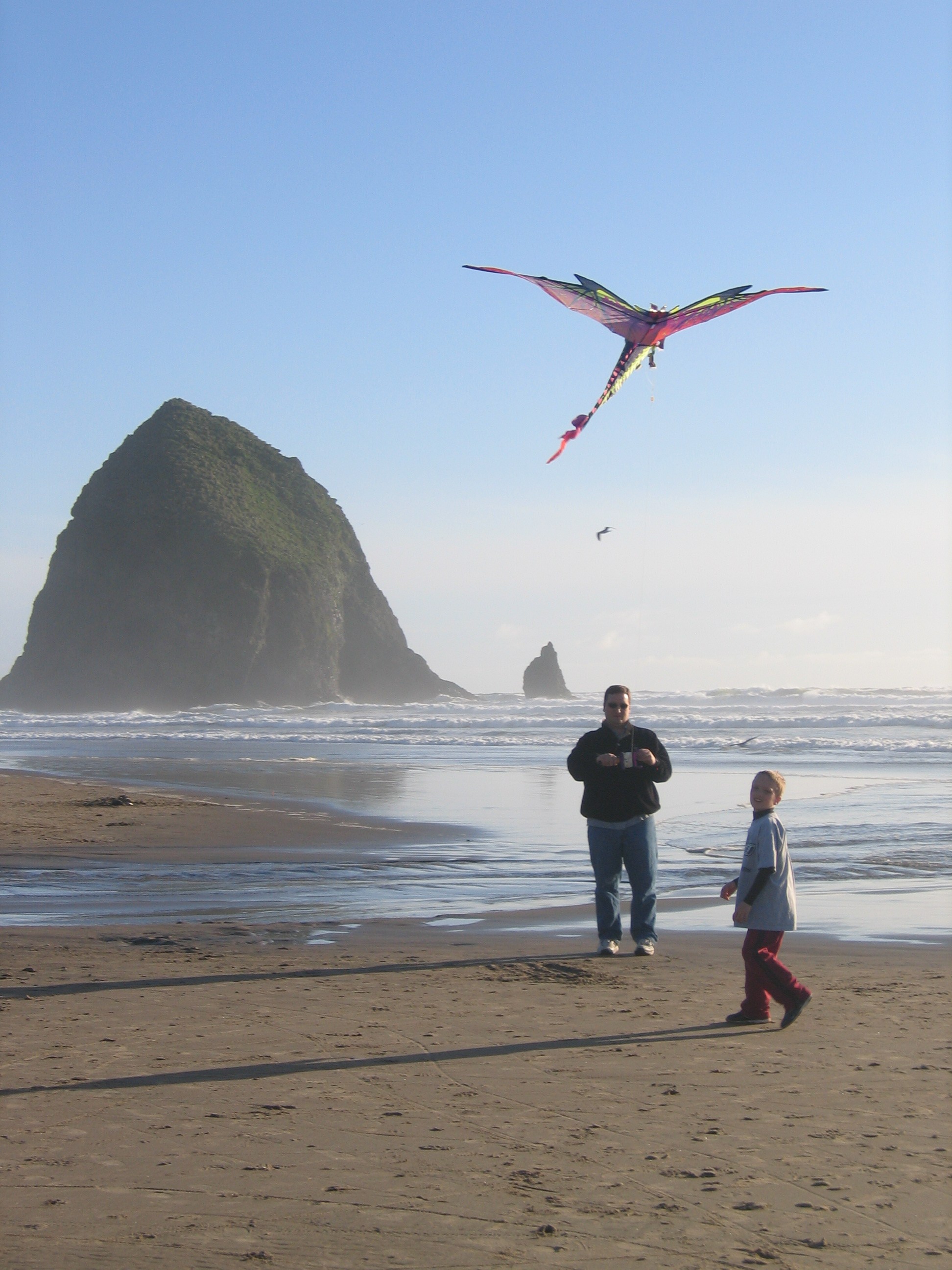CannonBeach2007/03Matt_and_Riley_flying_the_kite.jpg